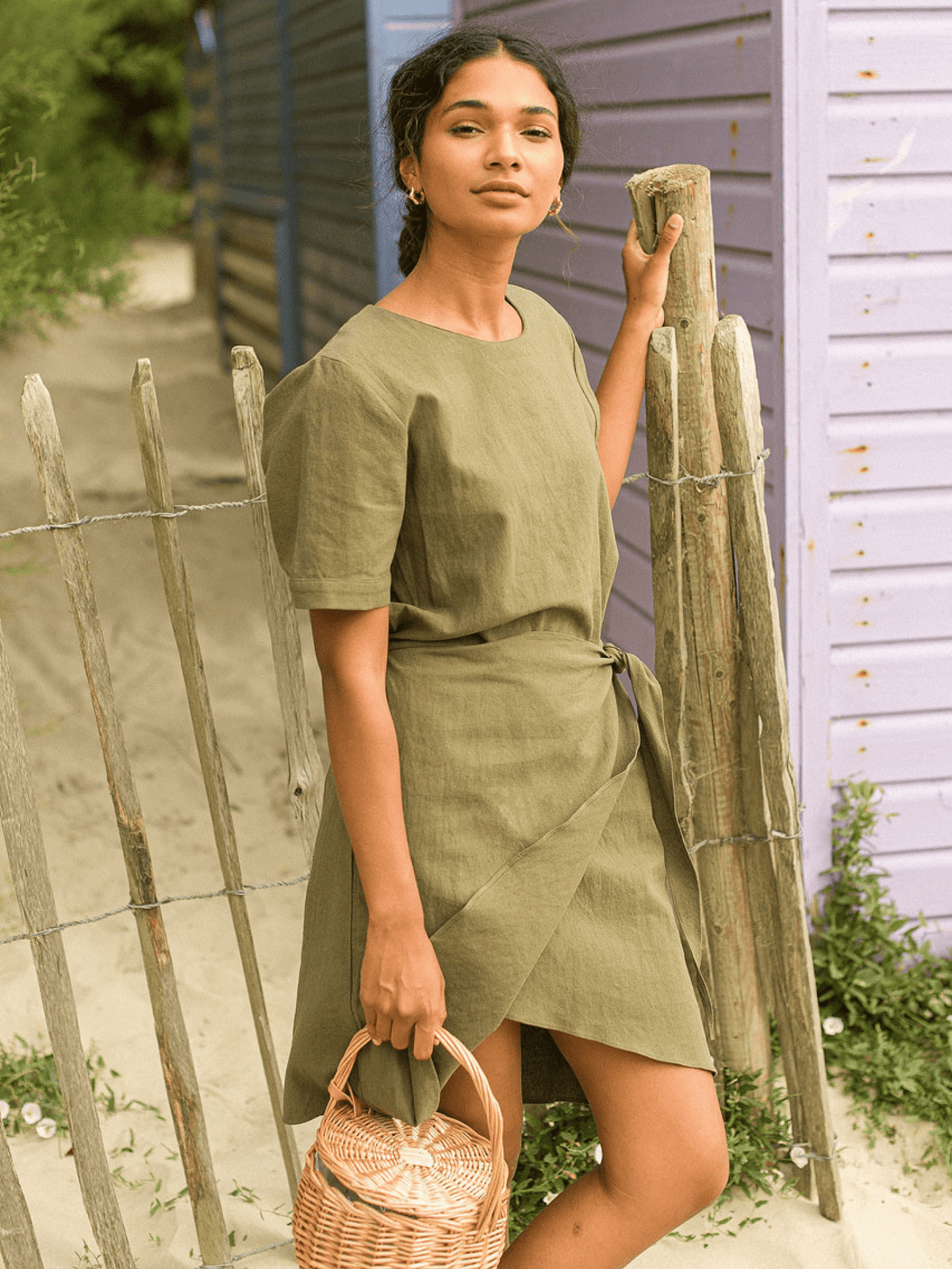 Tulip-Shape Wrap Dress