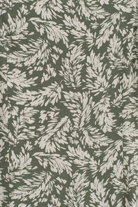 Square Neck Leaf Print Dress